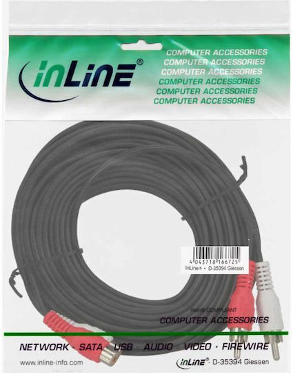 Intos Electronic Cable 2x RCA male - 2x RCA male 20m 89934L