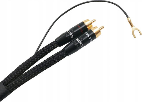Melodika Кабел 2x RCA мъжки - 2x RCA мъжки 2.5м MDPHD25