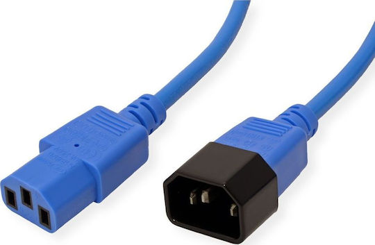 Value IEC C14 / IEC C13 - IEC C14 / IEC C13 / IEC 320 Кабел 0.8м Син