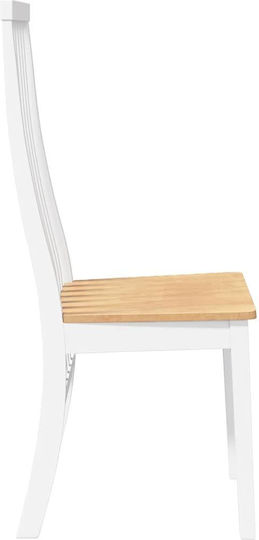Scaune Sala de mese Lemn Alb 2buc 41x48.5x101buc