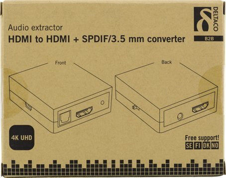 Deltaco Convertor HDMI masculin în HDMI feminin 1buc