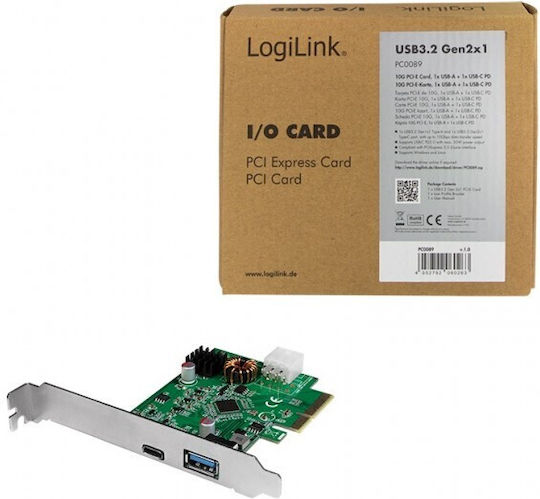 LogiLink Κάρτα PCI σε θύρα USB 3.2 / USB 3.0 / RAID