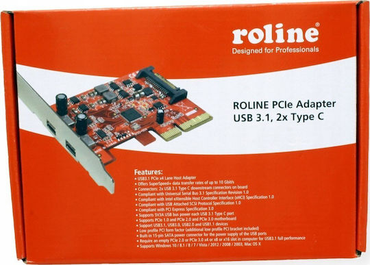 Roline Κάρτα PCI σε θύρα USB 3.2
