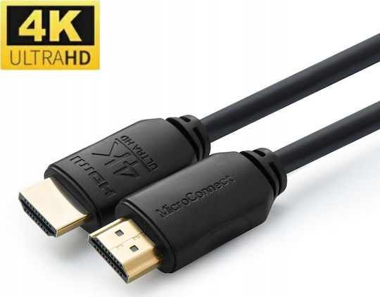 Microconnect Cable HDMI male - HDMI male 10m Μαύρο