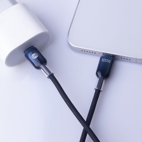 Forever USB 2.0 Cable USB-C Male - USB-C 100W PD Black 1m