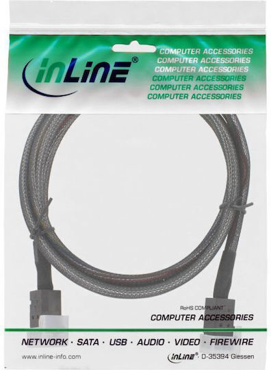 InLine Mini SAS - Mini SAS Cable 100cm Μαύρο (27625B)