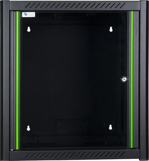 Lanview Монтиран на стена Рак кабинет 12U 60x56x64.5см Черен