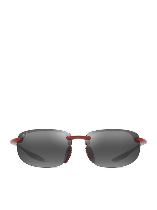 Maui Jim Hookipa Sunglasses Κόκκινα with Metal Frame & Black Lens