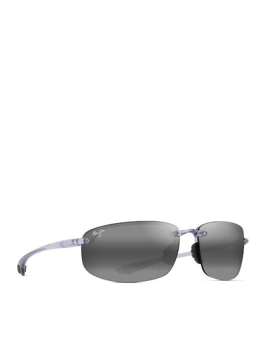 Maui Jim Ho'okipa Unisex Sunglasses with Silver Plastic Frame and Silver Polarized Mirror Lens 407-05