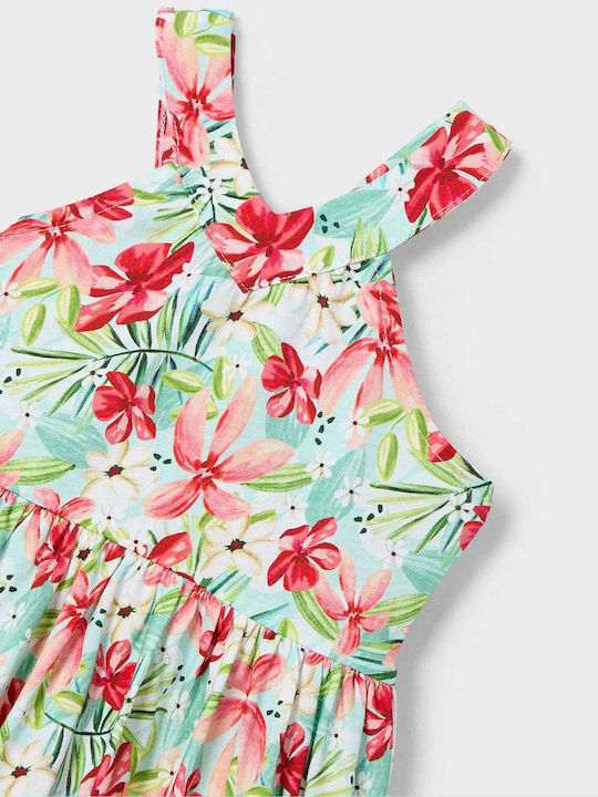 Children's Dress Sleeveless Floral Mint