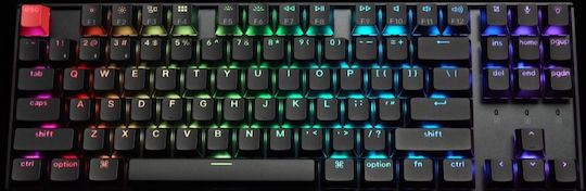 Keychron K8 V2 Wireless Gaming Mechanical Keyboard Tenkeyless with Keychron Super Brown switches and RGB lighting (English US) Aluminum Frame