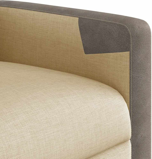 Relax Armchair Massage with Footstool Cream 50x54x100cm