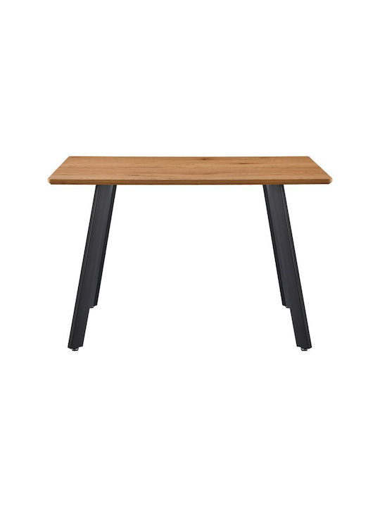 Toafel Table Wooden with Metal Frame Natural shade 120x80x75cm