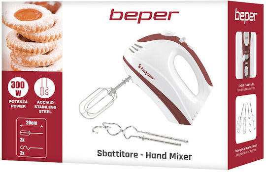 Beper Μίξερ Χειρός 300W Λευκό