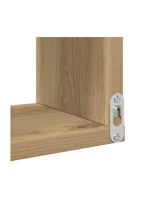 Corner Brown Wall Shelves (2 Pieces) 40x40x49.5cm