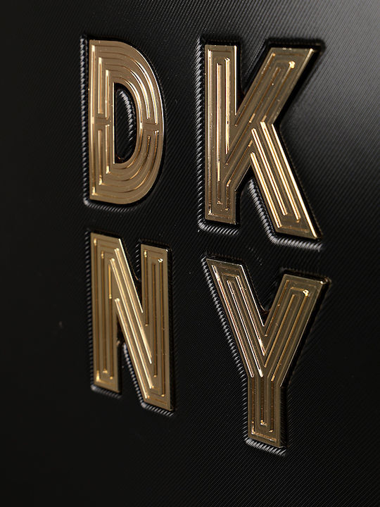 DKNY Μεγάλη Βαλίτσα Ταξιδίου Σκληρή Μαυρο με 4 Ρόδες