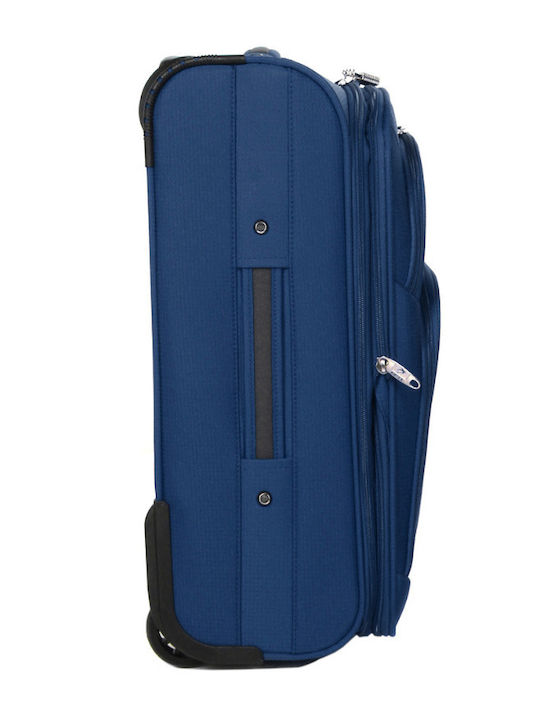 Airtex Paris Βαλίτσα Ταξιδίου Καμπίνας Υφασμάτινη Μπλε με 4 Ρόδες Ύψους 53εκ.
