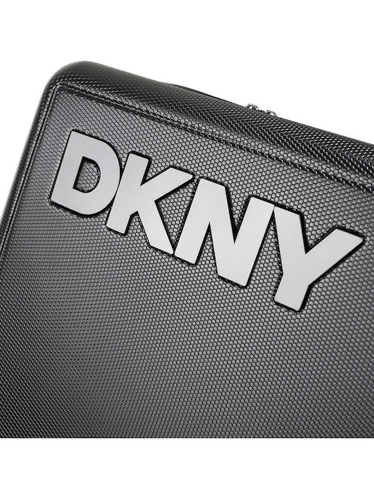 DKNY Μεγάλη Βαλίτσα Ταξιδίου Σκληρή Μαυρο με 4 Ρόδες