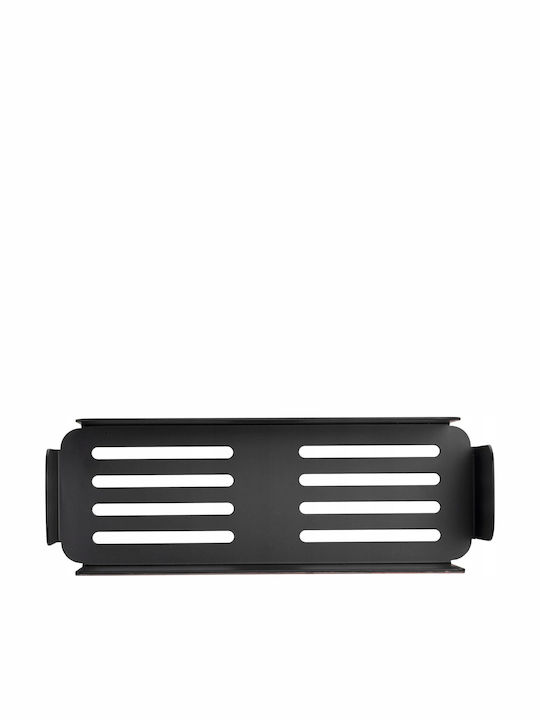 Wenko Wall Mounted Bathroom Shelf Metallic 30x8x10.5cm Black