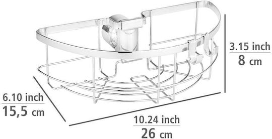 Wenko Badewannenregal Metallisch Silber