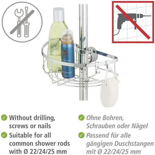 Wenko Badewannenregal Metallisch Silber
