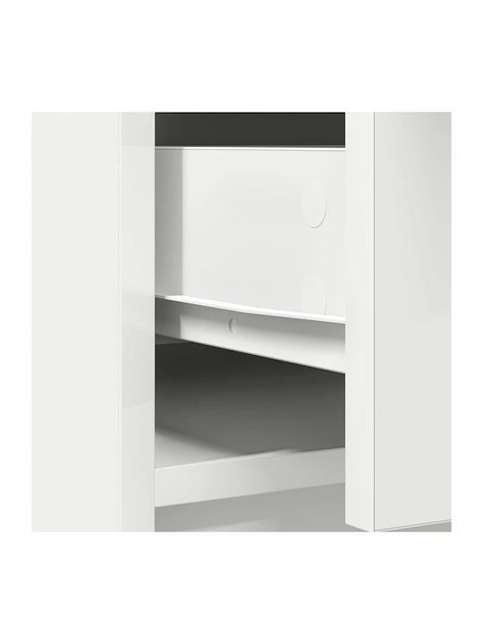 Wooden Chest of Drawers White 73x31x90cm