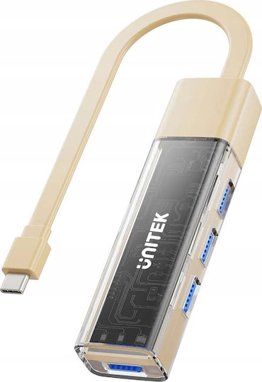 Unitek USB 2.0 Hub 4 Θυρών με σύνδεση USB-A