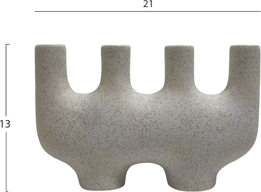 HomeMarkt Βάζο Κεραμικό Mani Εκρού HomeMarkt Βάζο Κεραμικό Mani Εκρού