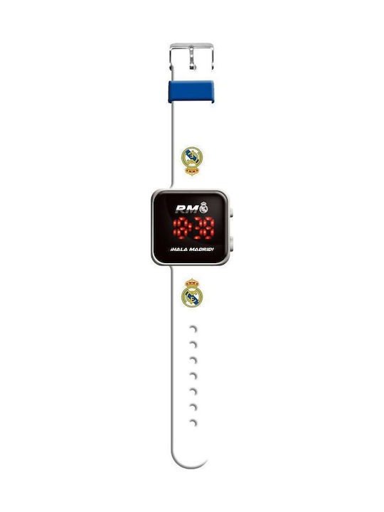 Real Madrid Παιδικό Ψηφιακό Ρολόι 30mm Λευκό