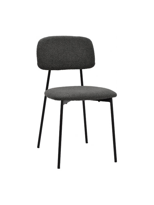 Metal Chair Nextdeco Rosa Dark Grey H81x47x52cm