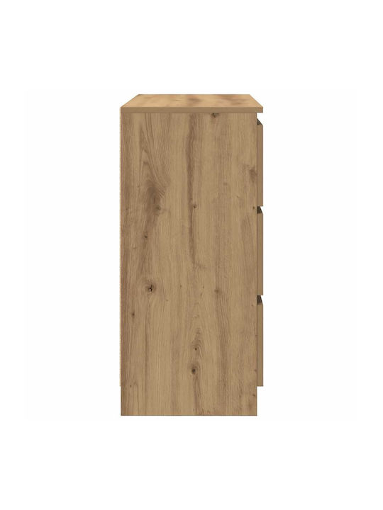Wooden Chest of Drawers Coffee 80x35x80cm