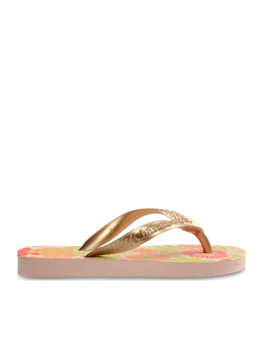Kids' Flip Flops Gold Flores