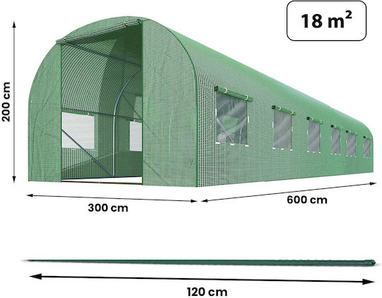 Garden Tunnel 3 x 6 m 18m2 Plonos