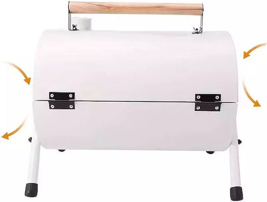 Grătar Portabil Inox Cu Capac 38x25cm Grătare Cu Cărbune