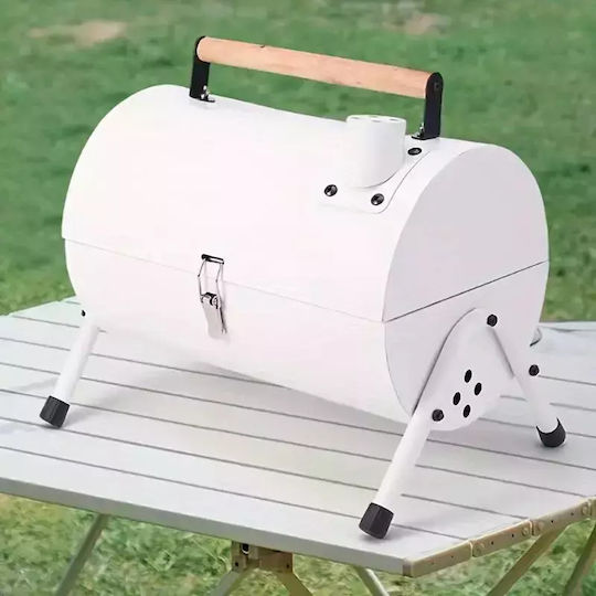 Grătar Portabil Inox Cu Capac 38x25cm Grătare Cu Cărbune