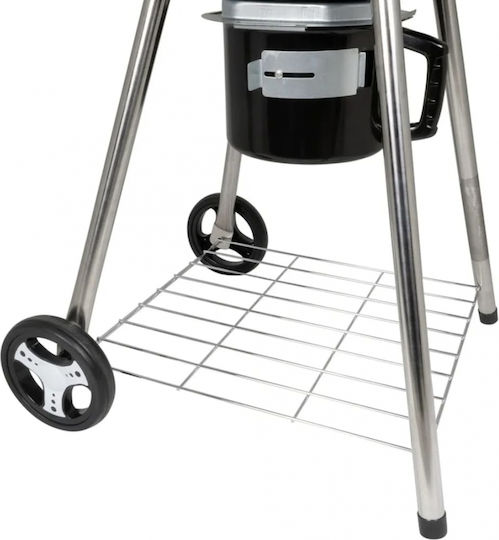 vidaXL Charcoal Grill Kettle with Lid and Thermometer 54cmx54cm