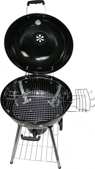vidaXL Charcoal Grill Kettle with Lid and Thermometer 54cmx54cm