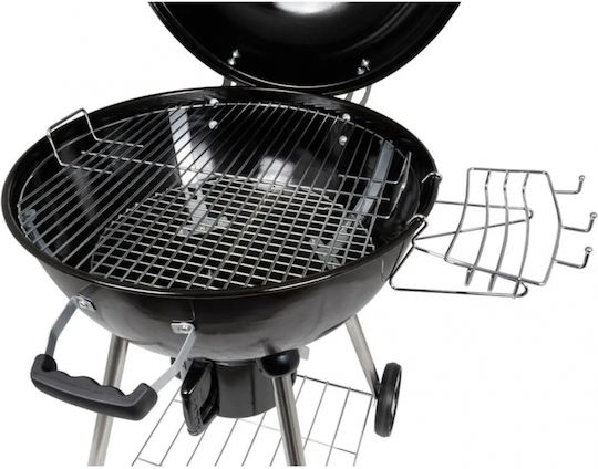 vidaXL Charcoal Grill Kettle with Lid and Thermometer 54cmx54cm