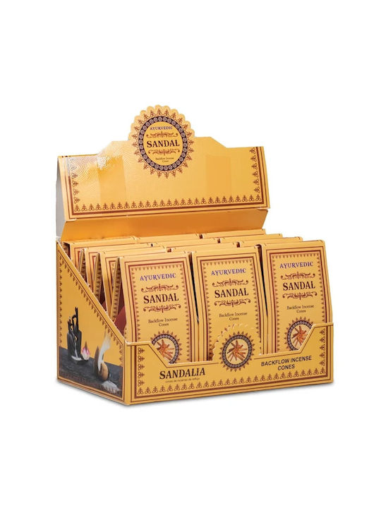 Conuri de tămâie ayurvedică cu lemn de santal pentru curgere inversă 10 buc