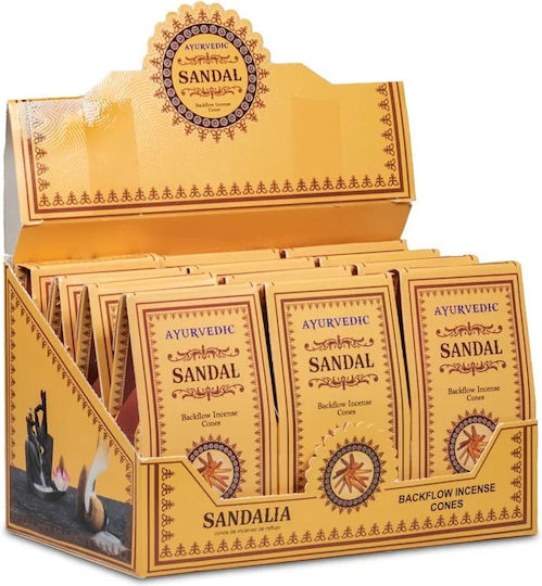 Ayurvedic Sandalwood Backflow Incense Cones 10pcs