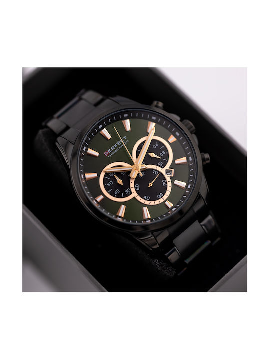 Perfect Men's Watch 45.5mm Chronograph Battery in Black Color