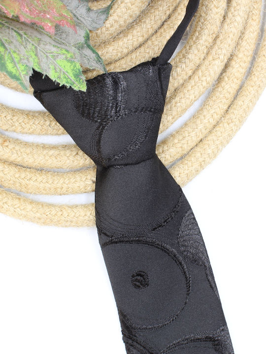 JFashion Herren Krawatte Gedruckt in Schwarz Farbe