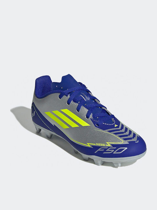 F50 CLUB Kids Molded Soccer Shoes Silver