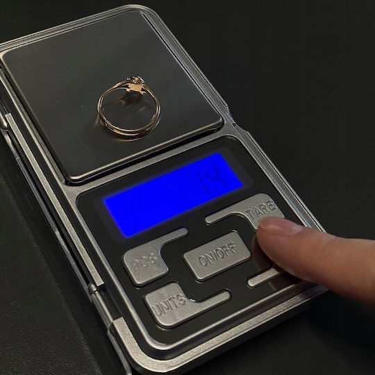 Ruhhy Elektronisch Präzisionswaage mit einer Wiegekapazität von 0.09kg und einer Unterteilung von 0.1gr