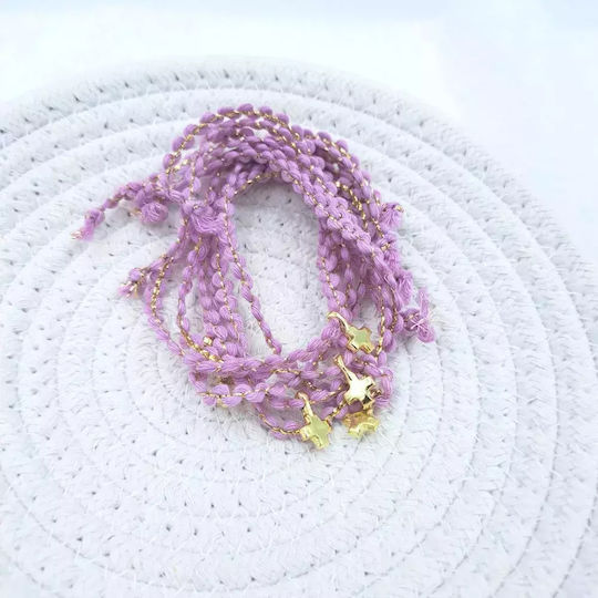 Kymi Christening Charm Purple Bracelet 50 Pieces