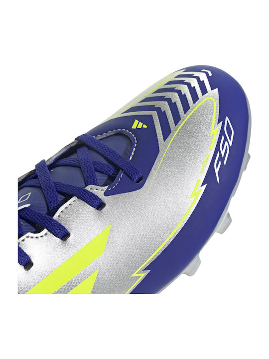 adidas F50 Club Football Shoes with Cleats Silver