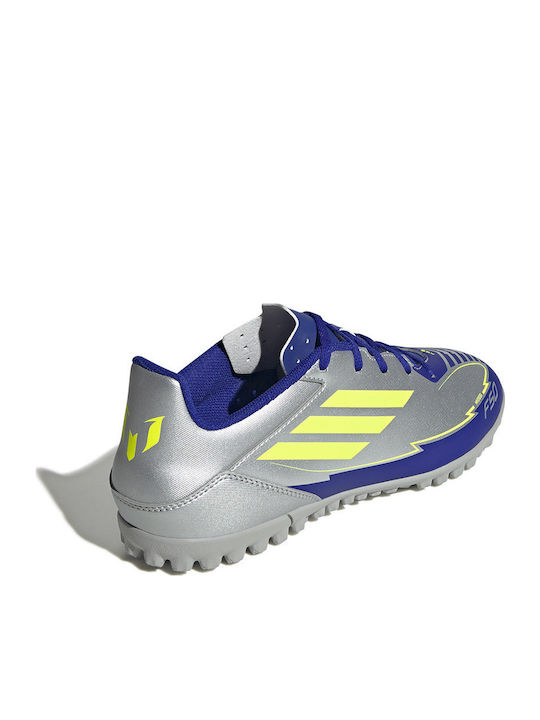 adidas F50 Club Messi Ποδοσφαιρικά Παπούτσια με Σχάρα TF Ασημί