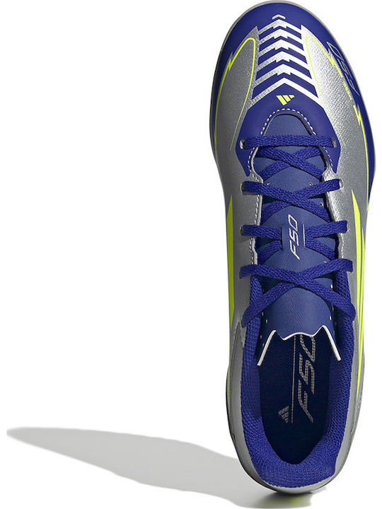 adidas F50 Club Messi Ποδοσφαιρικά Παπούτσια με Σχάρα TF Ασημί