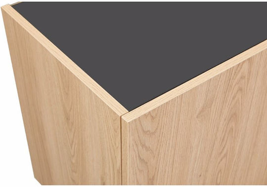 Liberta TV-Ständer Cubius aus Holz & Glas Natur M182xT39xH59cm
