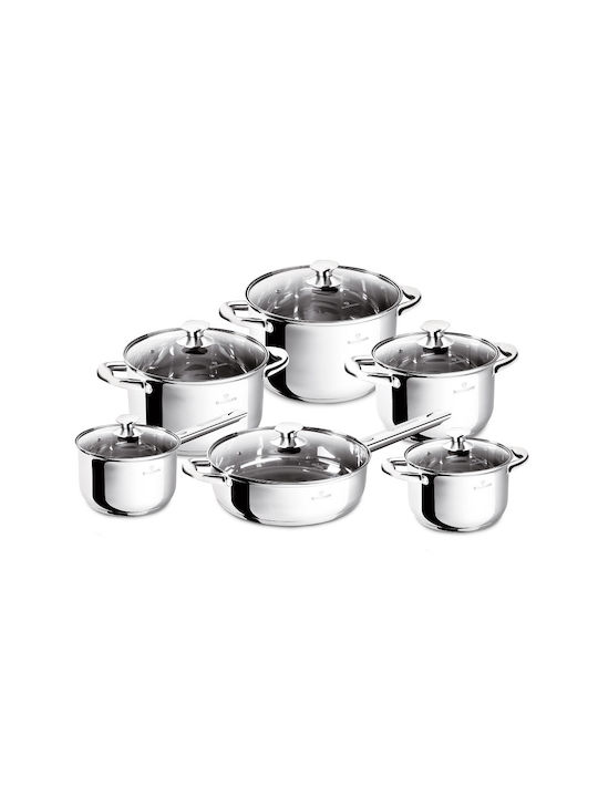 Blaumann Blaumann Kochgeschirr-Set aus Rostfreiem Stahl 6 Töpfe & Pfannen Sets
